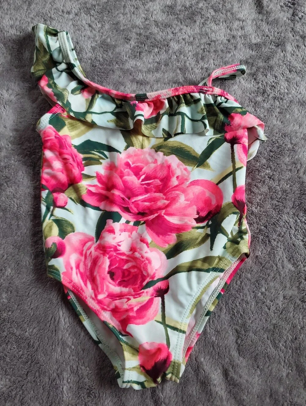 The Children's Place Toddler Floral One Shoulder Ruffle One Piece Swimsuit 18-24